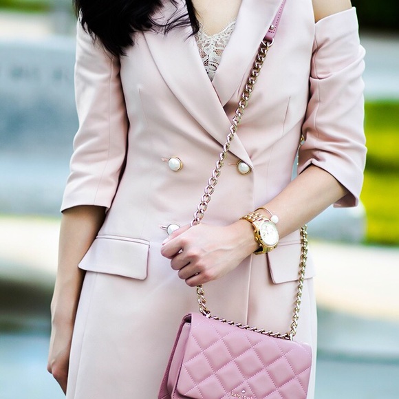 Zara Cold Shoulder Blazer With Faux Pearl Buttons - Picture 15 of 16